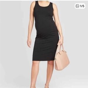 NWT Ingrid & Isabel Black Tank-Style Pencil Maternity Dress
